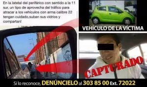 Cae ladrón de automovilistas en el Periférico
