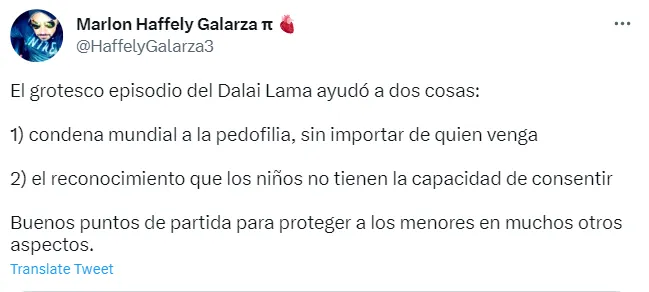 Reacciones Dalai Lama