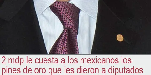 2 mdp le cuesta a los mexicanos los  pines de oro que les dieron a diputados