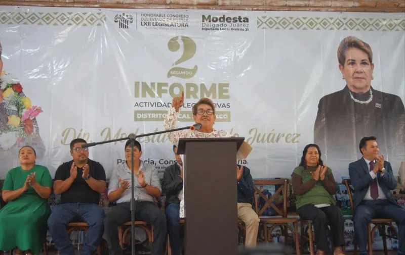 La diputada Modesta Delgado Juárez rinde su Segundo Informe de Actividades Legislativas