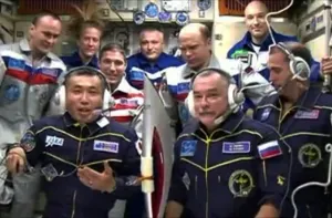 Antorcha olímpica, presente en Estación Espacial