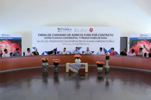 Atestigua RMV la primera exportación de rosa poblana