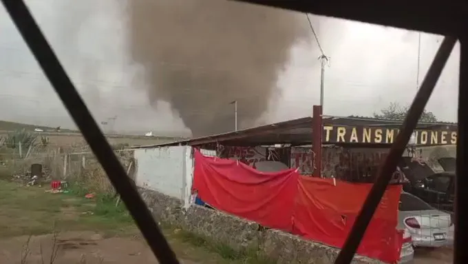 Tornado en Cuyoaco, Puebla
