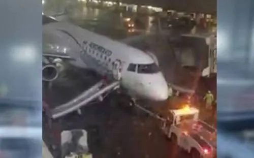 Evacuan avión de Aeroméxico en AICM por supuesta falla mecánica