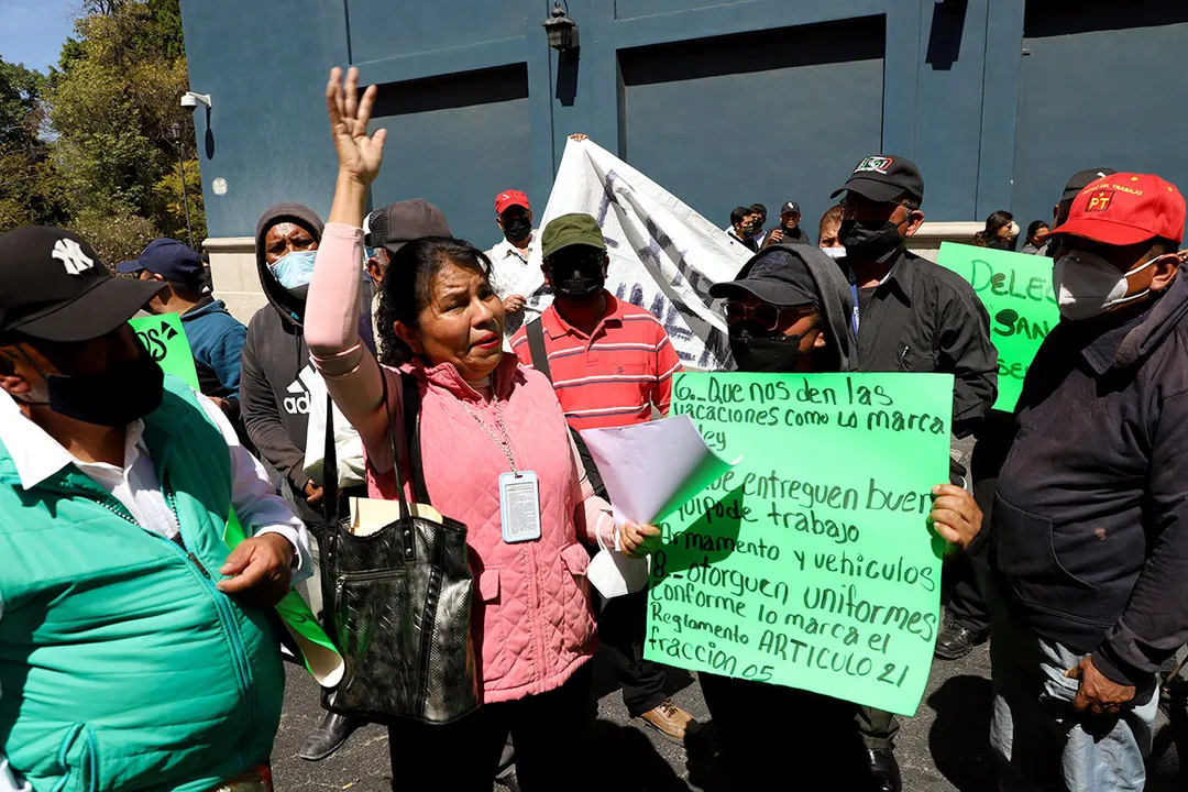 Policias Auxiliares Manif Casa Aguayo