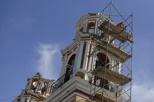 Avance significativo en la reconstrucción del Santuario de Los Remedios