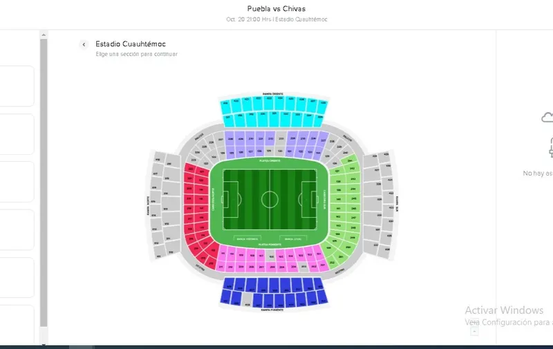 Precios para el encuentro entre Puebla y Chivas