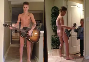Justin Bieber canta desnudo a su abuela