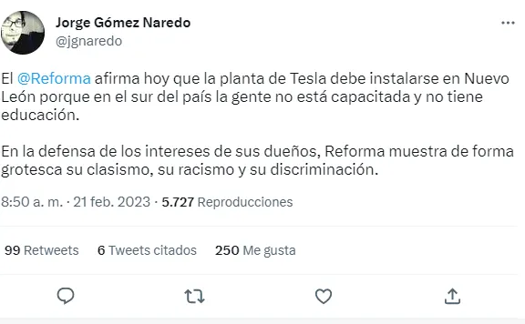 Reacciones en Twitter fábrica Tesla