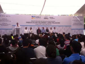 RMV inaugura espacios educativos en preescolar Celerino Cano Palacios
