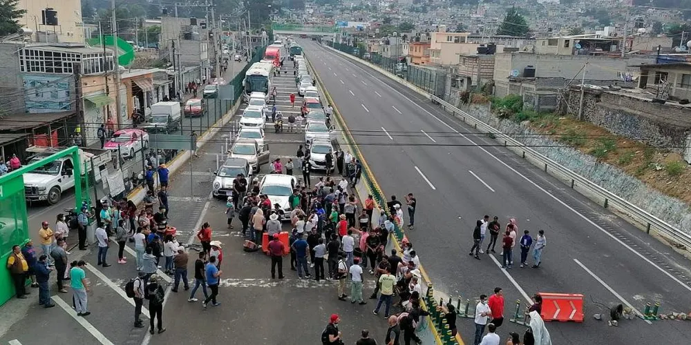 Bloqueo Autopista Mexico Cuernavaca