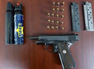 Policía Estatal Preventiva aseguró a persona con arma sin licencia