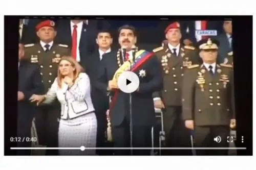 Maduro es desalojado durante un acto por supuesto atentado