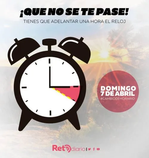 No olvides adelantar una hora tu reloj esta noche
