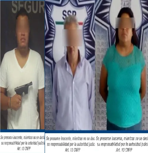 SSP asegura a tres personas por distintos ilícitos en Puebla