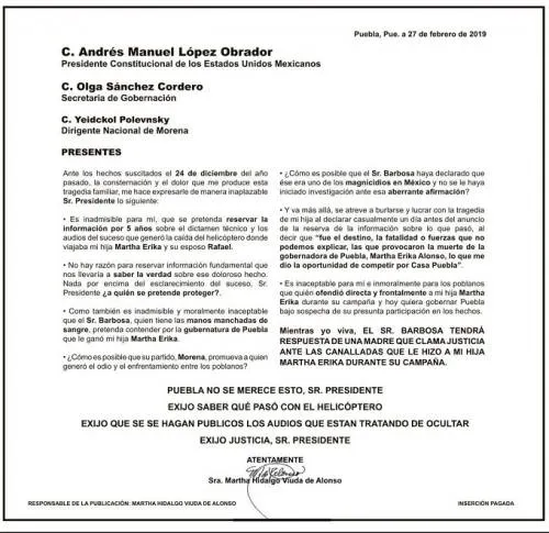 Mamá de MEA exige a AMLO saber la verdad sobre la muerte de su hija; ¿A quién quiere proteger?