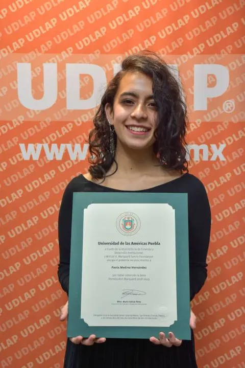 Estudiante UDLAP recibe la beca Pamela Ann Marquard 2018-2019