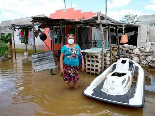 Tras lluvias emiten declaratoria de desastre en 75 municipios yucatecos