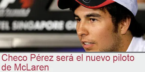 Checo Pérez será el nuevo piloto de McLaren