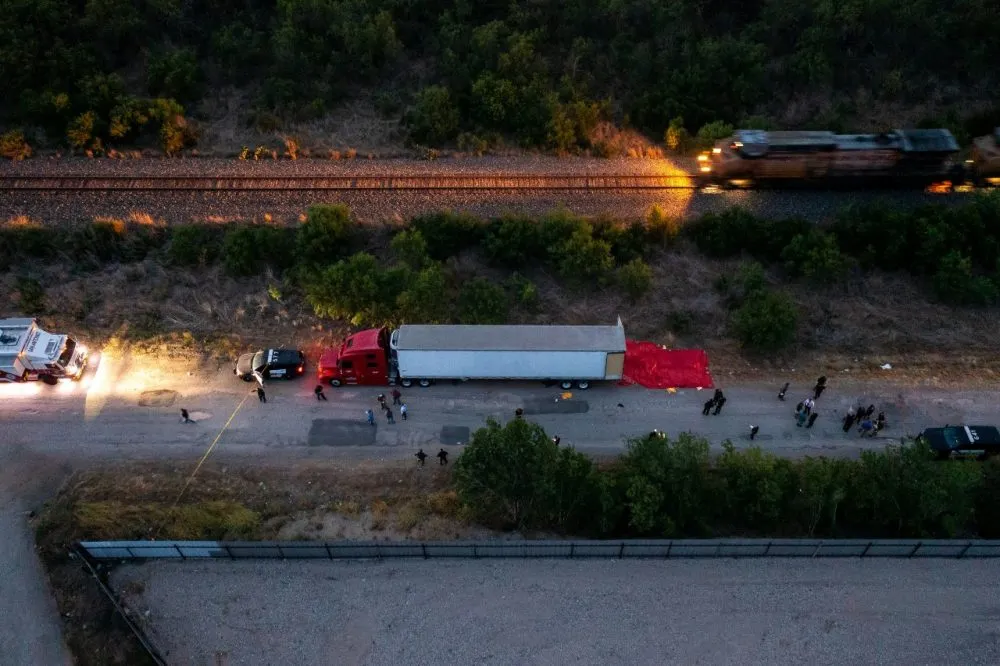 Camión migrantes Texas