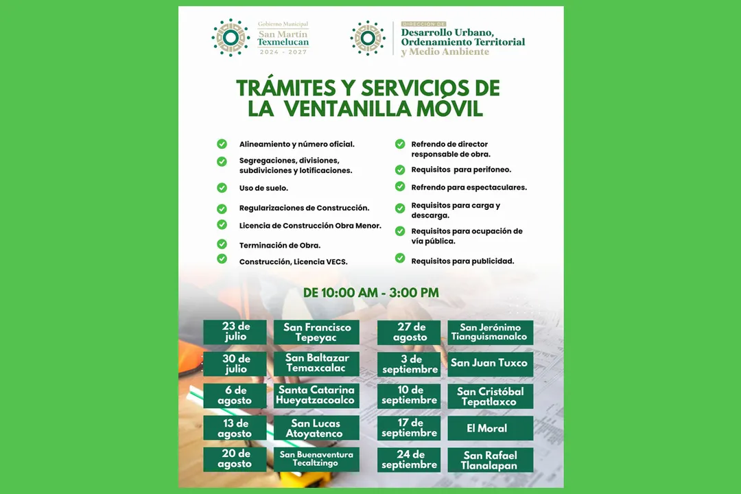 Texmelucan Ventanilla Movil Desarrollo