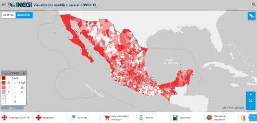 INEGI presenta el Visualizador Analítico para el COVID-19