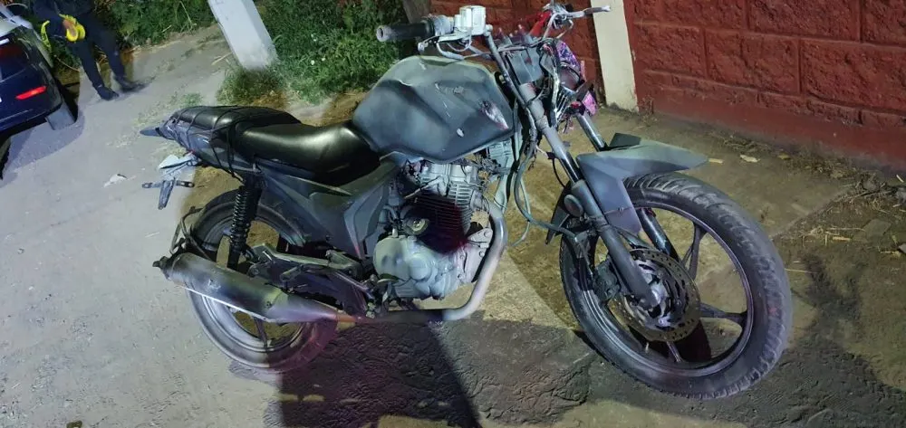 Recuperan motocicleta con reporte de robo