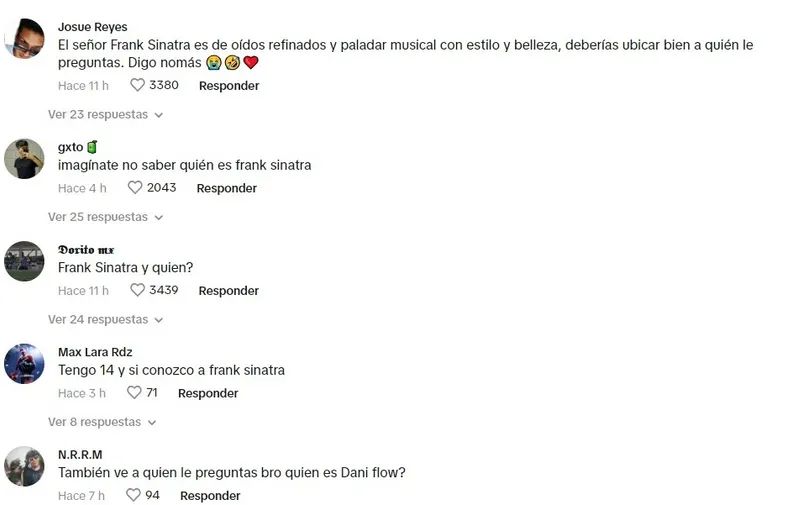 Comparación entre Frank Sinatra y Dani Flow causa molestia y confusión en las redes