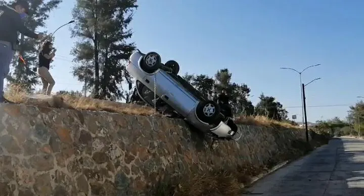 Volcadura en Tehuacán deja un lesionado