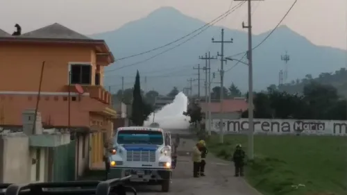 Evacúan a mil pobladores de San Jacinto por fuga de gas