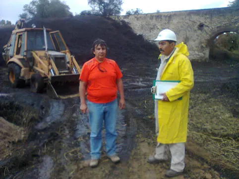 Aún se perciben afectaciones en Tecamachalco por derrame de Pémex