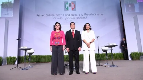 Aspirantes a la dirigencia del PRI realizan su primer debate