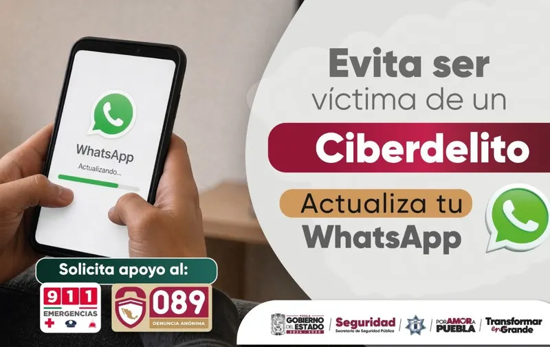 SSP Puebla alerta sobre riesgos de seguridad en WhatsApp y emite recomendaciones