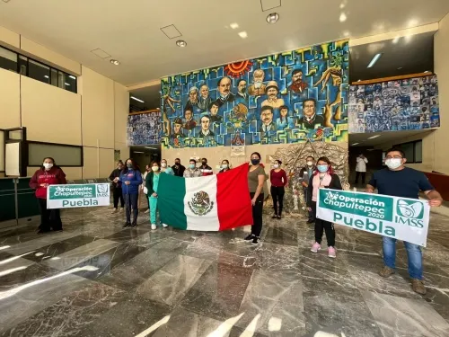 Brigada Covid del IMSS Puebla apoya operación Chapultepec en Ciudad de México