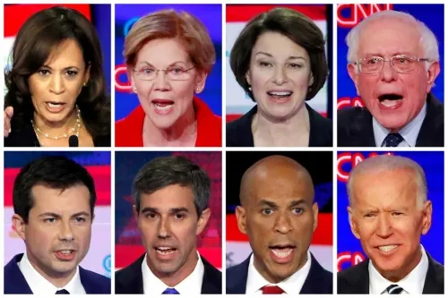 Precandidatos demócratas van a debate, con Trump en la mira