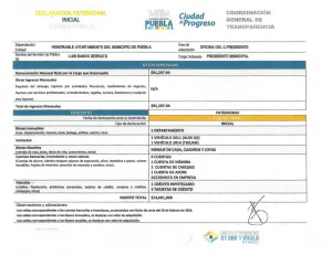 Banck transparenta declaración patrimonial; dice tener 14 mdp