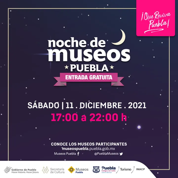 11 y 30 de diciembre últimas ediciones de la Noche de Museos 2021