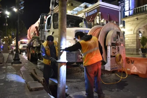 Agua de Puebla atiende 28 puntos críticos y desazolva 780 kilómetros de drenaje