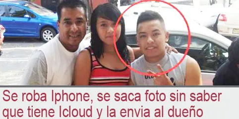 Se roba Iphone, se saca foto sin saber  que tiene Icloud y la envia al dueño