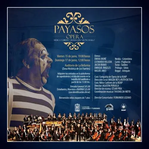 Presenta la Filarmónica 5 de Mayo la Ópera Payasos