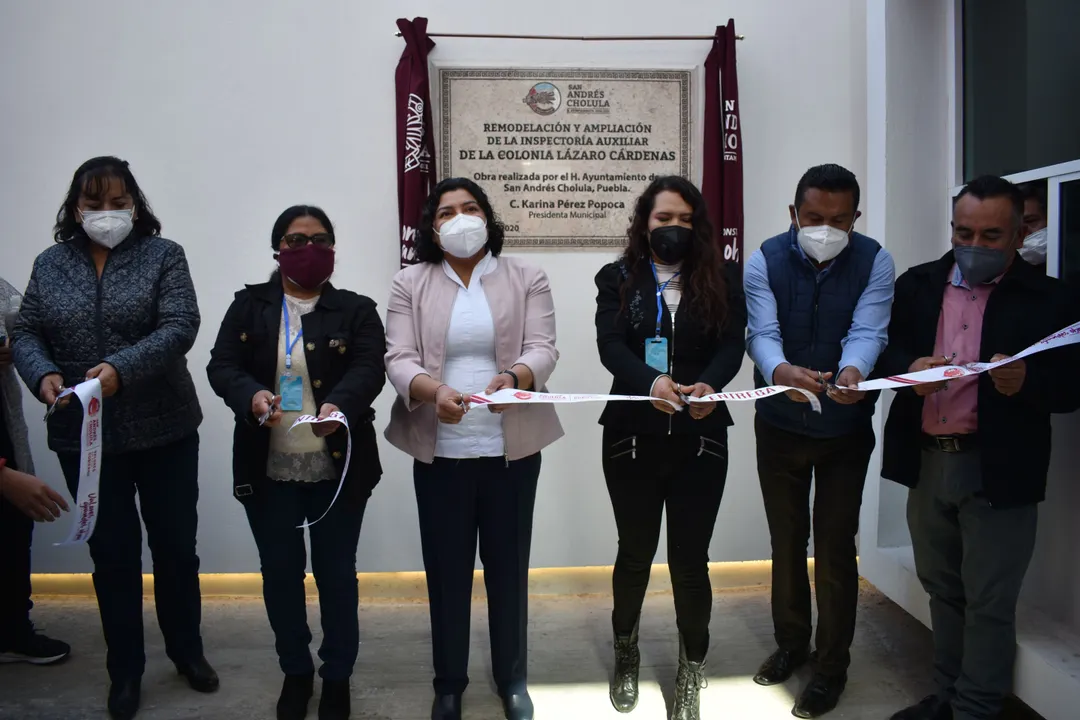 Pérez Popoca, entrega obra en la Colonia Lázaro Cárdenas