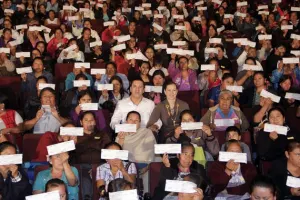 Mujeres tetelenses exigen a Moreno Valle que mina no se instale en la zona