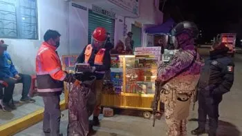 Decomisan 100 kilogramos de pirotecnia ilegal en operativo “Navidad Segura” en Huejotzingo