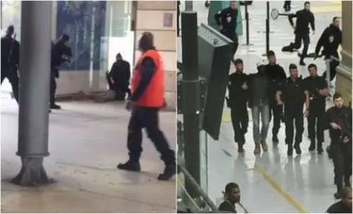 VIDEO: Policía francesa detiene a hombre armado con cuchillo en la estación París Norte