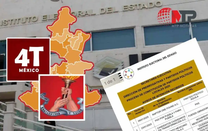 Antorcha y grupos de la 4T buscan convertirse en partidos políticos en Puebla