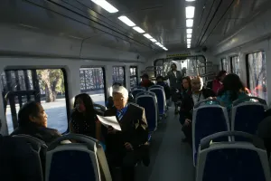 Salió el primer viaje con pasajeros del Tren Turístico Puebla-Cholula