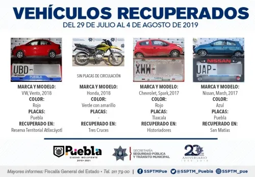 En una semana, recuperó Policía Municipal 16 vehículos con reporte de robo