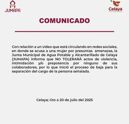 Funcionaria de Jumapa amenaza a ciudadano en Celaya: "con 2 mil pesos te desaparezco"