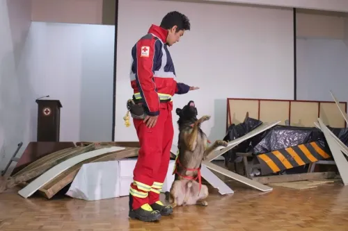 Grupo binomio de Cruz Roja Puebla, pionero en recibir certificación internacional en rescate