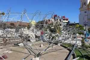 Fuertes vientos causan daños en Chignahuapan